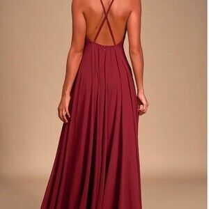 Lulus Mythical Kind of Love Red Maxi Dress Size XS Fit & Flare Open Back